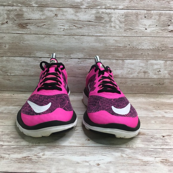 Nike FS Lite Run 3 Womens 7 Pink Black White - Picture 6 of 8
